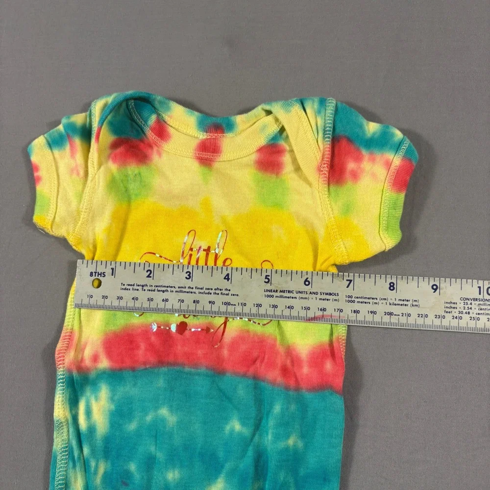 Rabbit Skins Little Lady Tie Dye Bodysuit Multi Color Cotton 6 Months